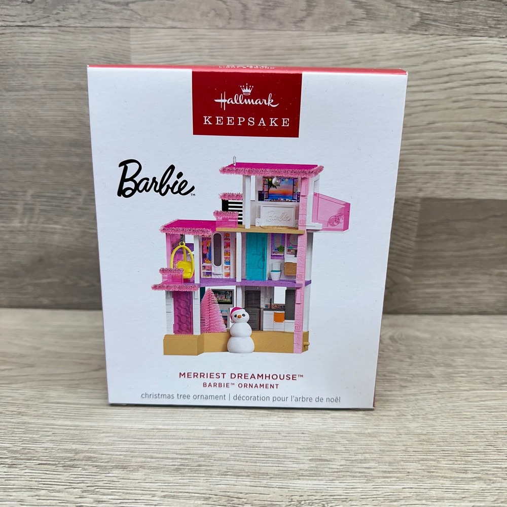 Hallmark Merriest Dreamhouse Barbie Ornament 2025 Pink Light Sound QXI8922